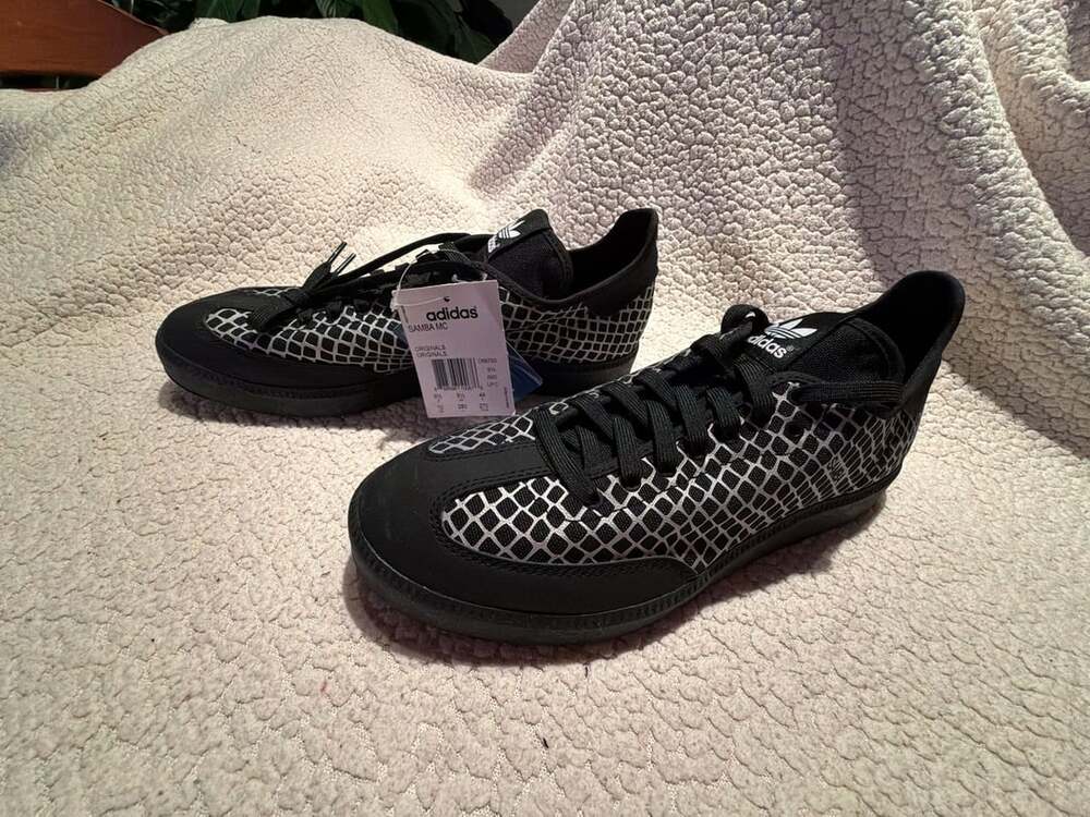 Adidas Samba MC Black Silver Soccer Shoe